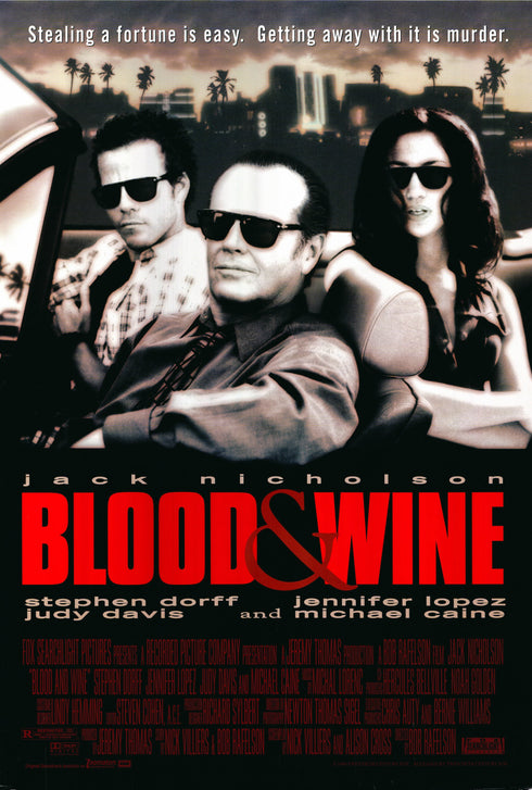 blood & wine 1997 one sheet poster rolled